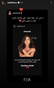 رسالة وائل ورد إليسا