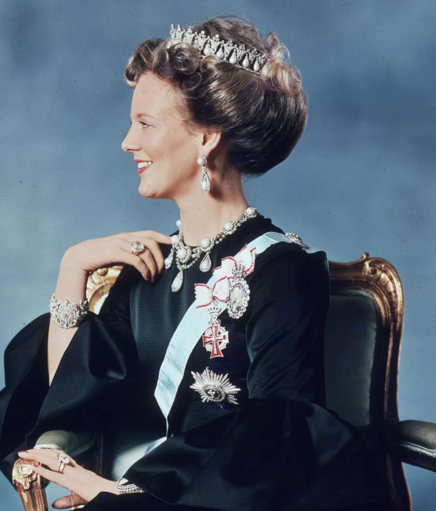 The first official photograph of Queen Margrethe II of Denmark in 1972.