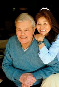 Alain delon et so copine