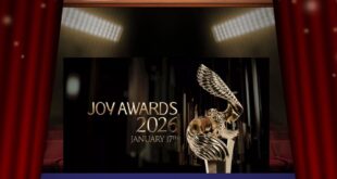 كأس Joy Awards 2026 بتصميم الصقر الذهبي يفاجئ النجوم
